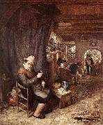 Adriaen van ostade The Drinker painting